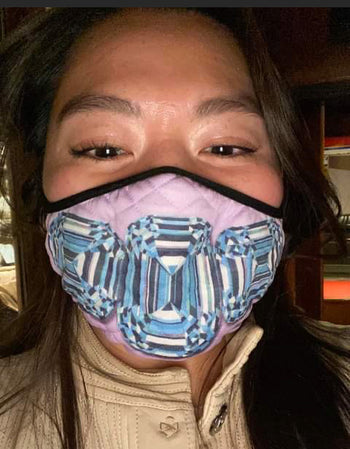 Blue Diamond Pink- Fashion Face Mask