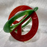 Stained Glass "Peace" Christmas Tree Ornament 2022
