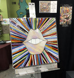 Sunburst Lips Mosaic Artwork