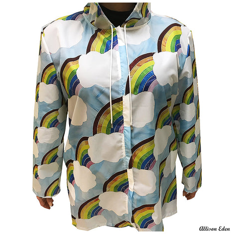 Hooded Rainbow Raincoat